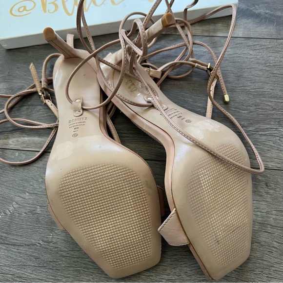Schutz Vikki Square Toe Stiletto Strappy Sandals NWOT - Picture 8 of 10